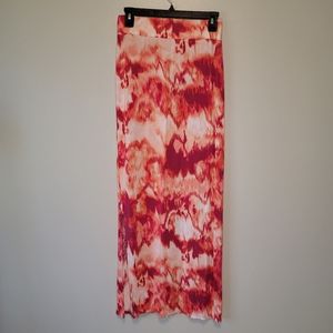 a.n.a Pink Tie Dye Maxi Skirt XS